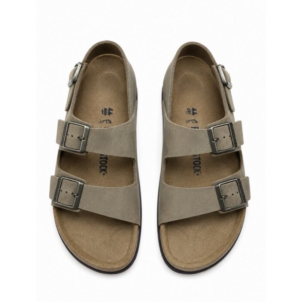 Birkenstock Milano Crosstown Leather Sandals Men’s Size 11M in Khaki New In Box